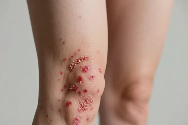 女生大腿上容易長濕疹不管它會自己好嗎(圖1)