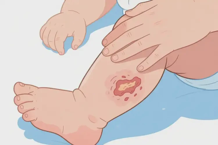 新生兒小腿上長濕疹不管它會自己好嗎(圖2)