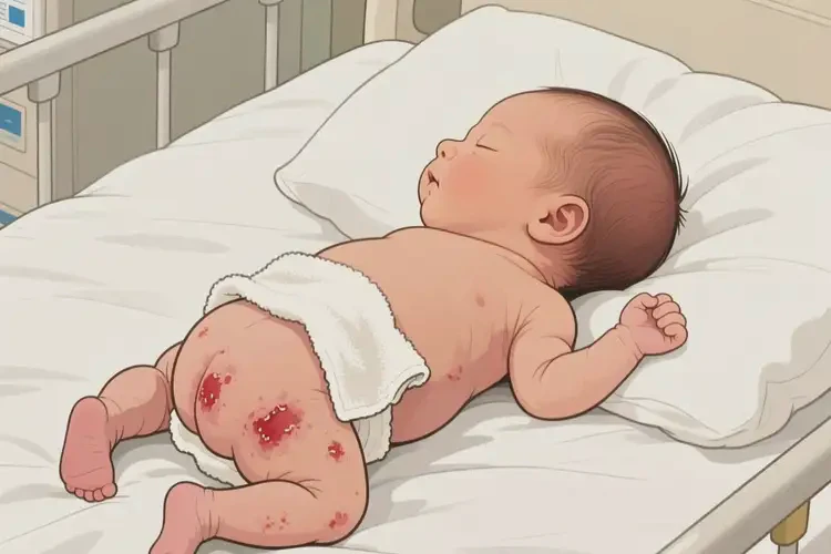 新生兒屁股上有濕疹能靠自己自愈嗎(圖2)