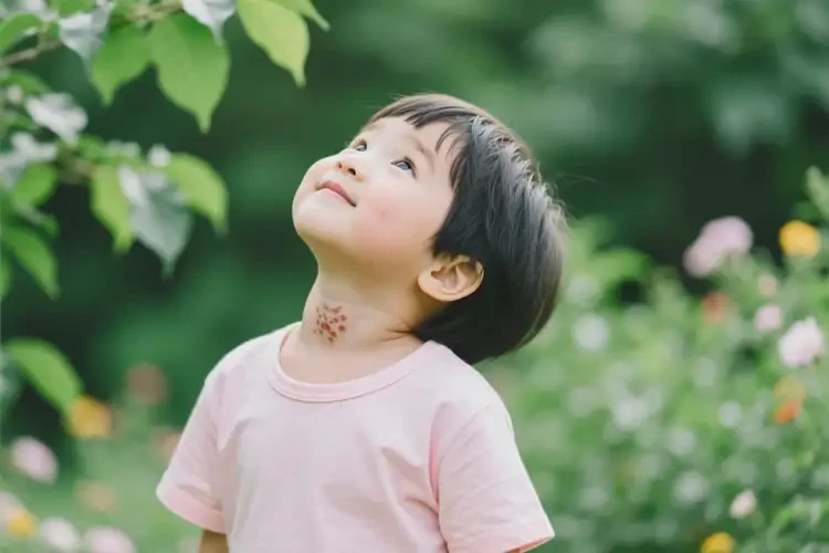 小孩脖子容易長濕疹可以徹底自愈嗎(圖1)