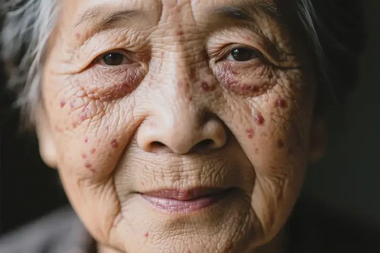 老人臉上長濕疹不管它會自己自愈嗎(圖2)