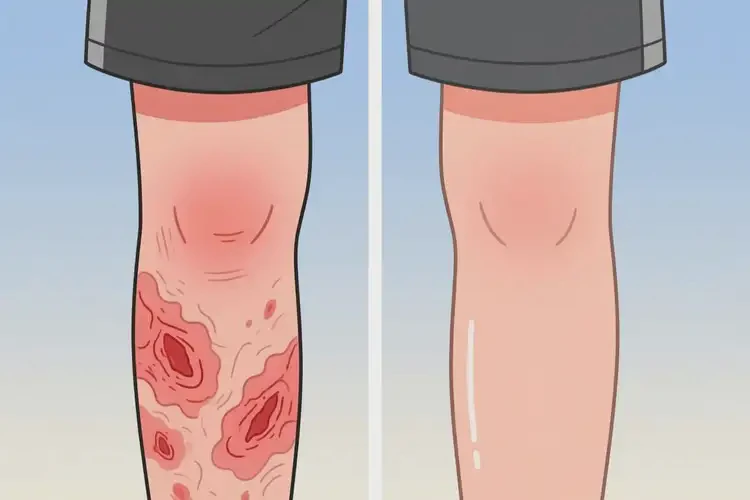 男生小腿上經(jīng)常長濕疹可不可以徹底自愈(圖1)