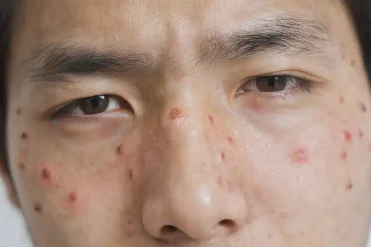 男生面部偶尔起湿疹不管它会自己痊愈吗(图4)