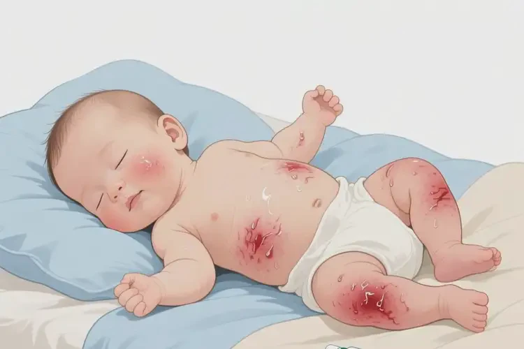 嬰兒全身起濕疹能徹底自愈嗎(圖1)
