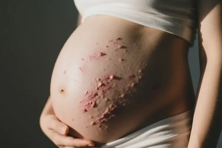 孕婦肚子上出現(xiàn)濕疹不管它會自己痊愈嗎(圖3)