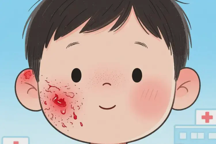 少兒面部出濕疹不管它會(huì)自己自愈嗎(圖4)