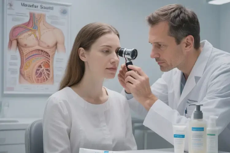 女人臉上出現(xiàn)濕疹不管它會(huì)自己痊愈嗎(圖1)