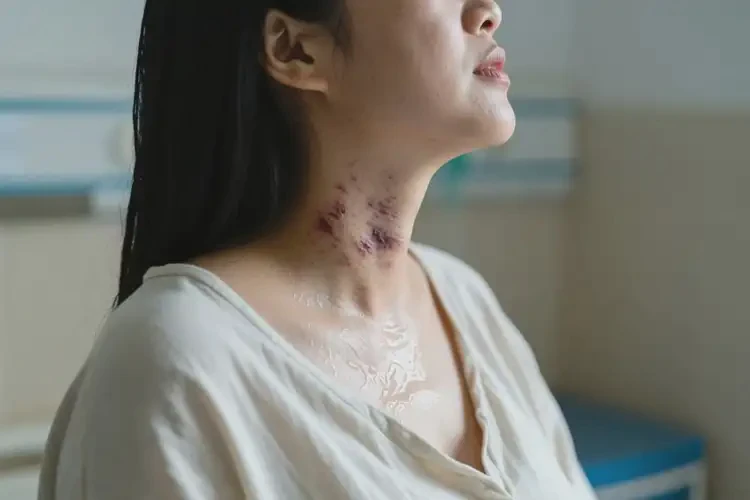 產(chǎn)婦脖子起濕疹不管它會(huì)自己自愈嗎(圖3)