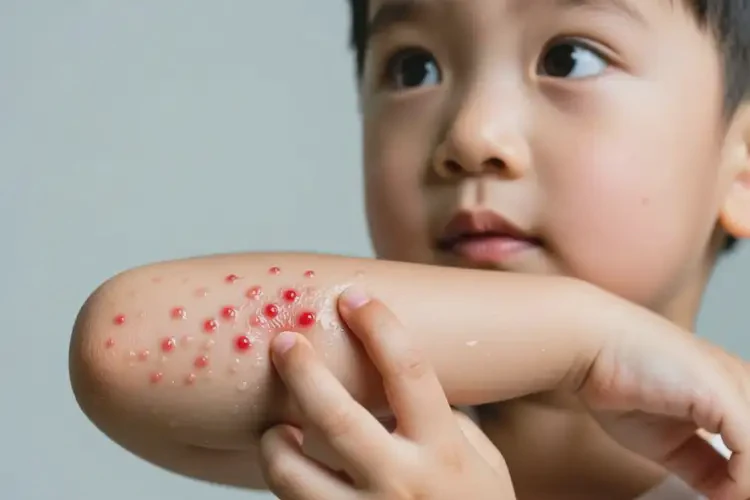 孩子手臂上經(jīng)常長(zhǎng)濕疹不管它會(huì)自己自愈嗎(圖1)