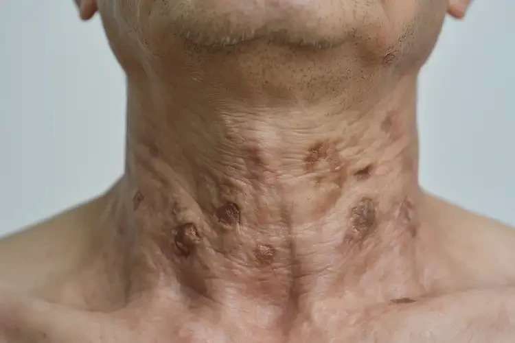 男人脖子上偶爾起濕疹不管它會自己好嗎(圖1)