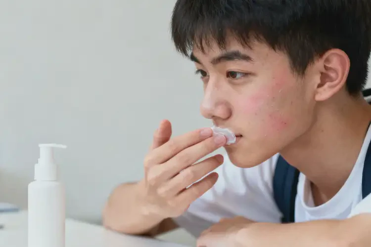 大學生臉上容易長濕疹不管它會自己好嗎(圖1)