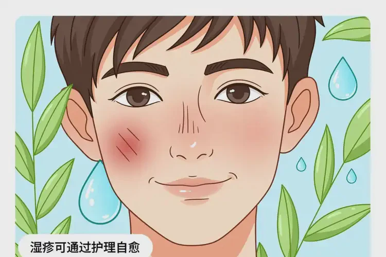 青年人面部起濕疹不管它會自己痊愈嗎(圖4)
