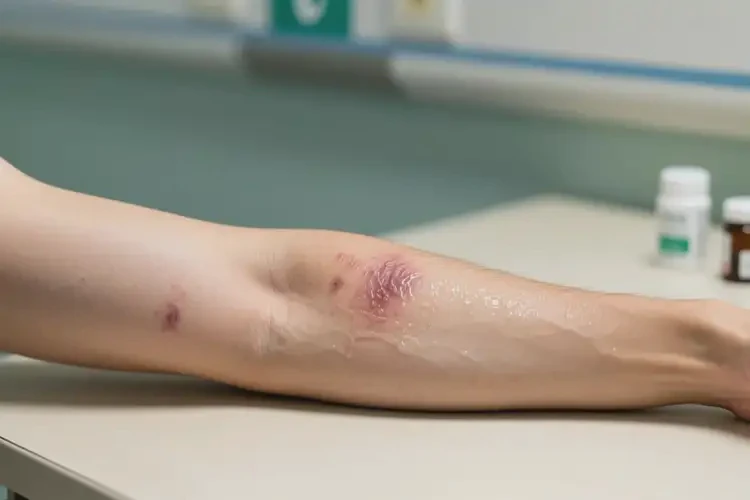 男生手臂長(zhǎng)濕疹可以徹底自愈嗎(圖1)