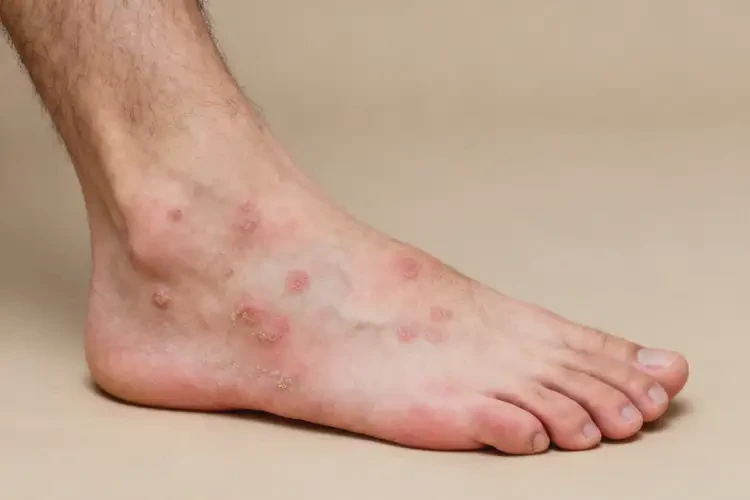 男生脚上出湿疹不管它会自己好吗(图2)