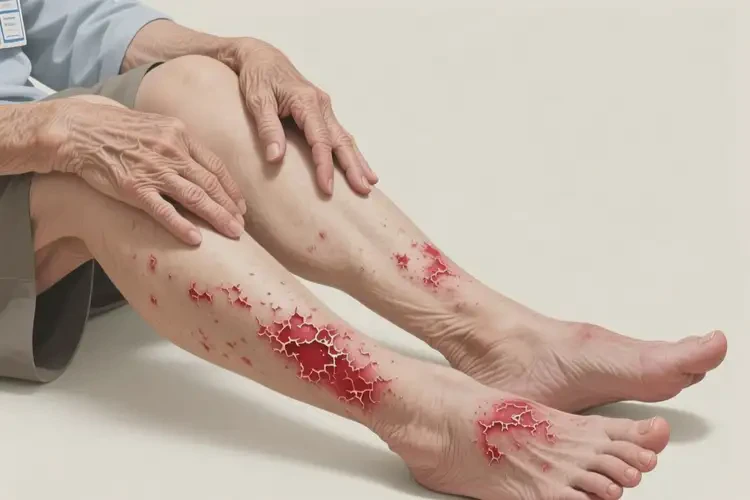 老人四肢出現(xiàn)濕疹不管它會自己好嗎(圖4)