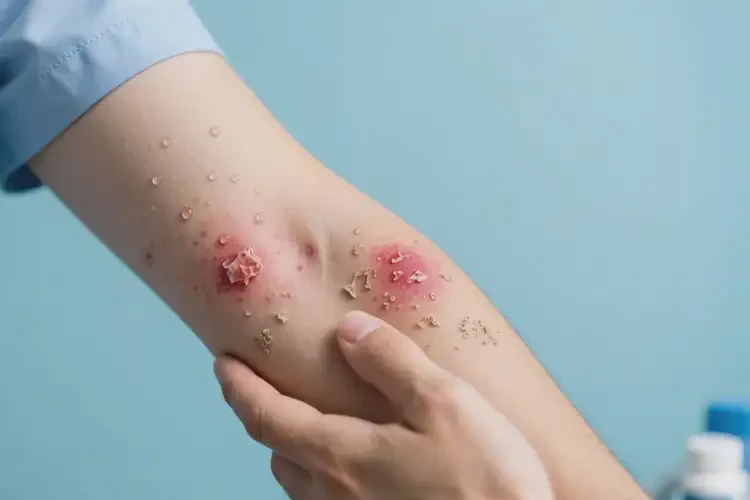 男人手臂容易长湿疹能够彻底治愈吗(图1)