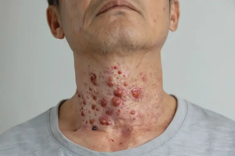 男人脖子上偶爾起濕疹不管它會自己好嗎(圖2)