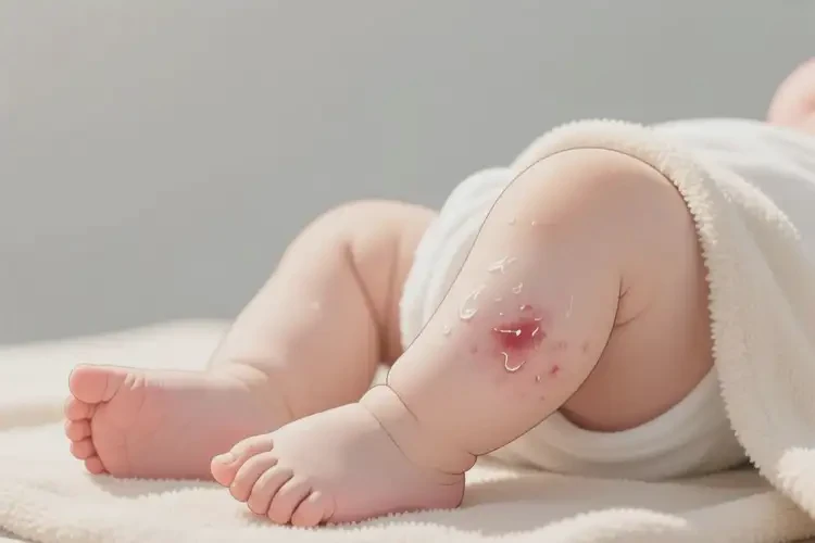 寶寶小腿出現(xiàn)濕疹能靠自己自愈嗎(圖1)