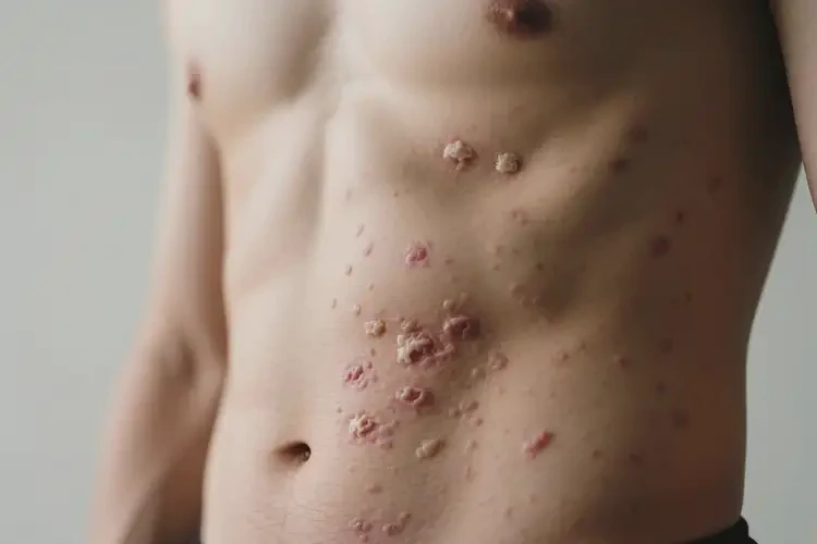 男人肚子起濕疹不管它會(huì)自己痊愈嗎(圖1)