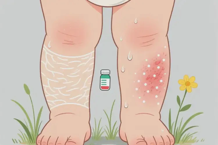 小兒大腿出濕疹可不可以徹底自愈(圖1)