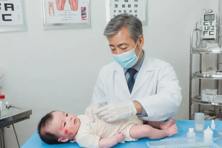 嬰兒脖子上長濕疹可不可以徹底自愈(圖1)