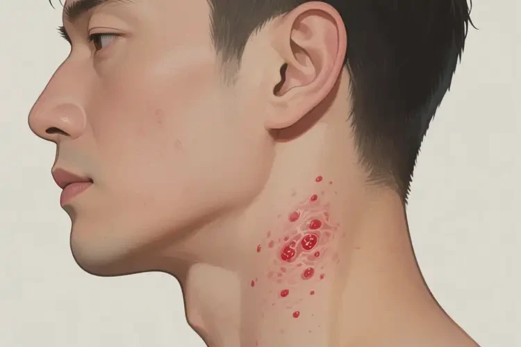 男生脖子上長濕疹可以徹底自愈嗎(圖3)