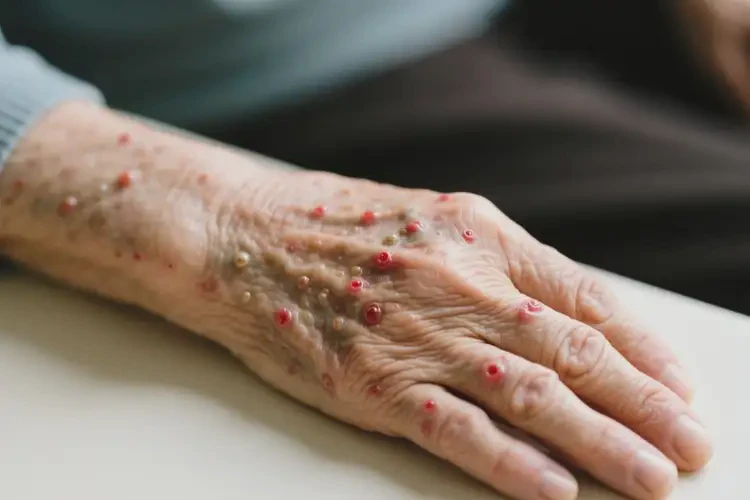 老人手臂容易长湿疹不管它会自己痊愈吗(图2)