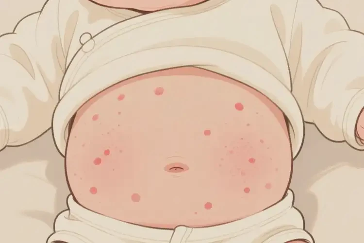 寶寶肚子上偶爾起濕疹不管它會(huì)自己痊愈嗎(圖4)