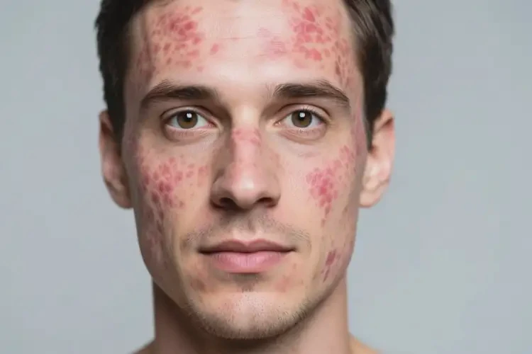 男生面部起濕疹不管它會自己自愈嗎(圖1)