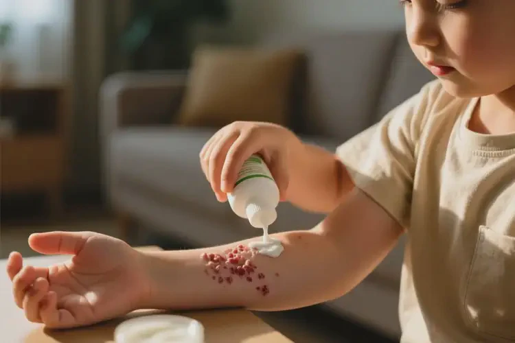 孩子手臂有濕疹能徹底自愈嗎(圖2)