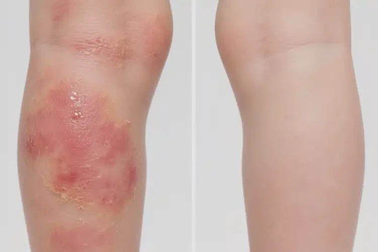 小孩小腿上出現(xiàn)濕疹能徹底自愈嗎(圖2)