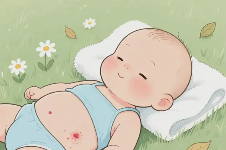 嬰兒肚子上偶爾起濕疹不管它會自己痊愈嗎(圖2)