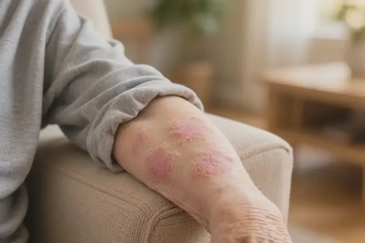 老人手臂偶尔起湿疹能靠自己自愈吗(图4)