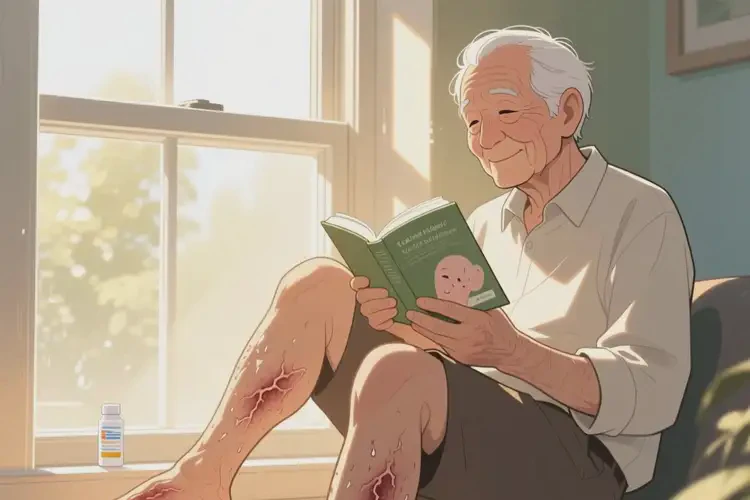 老人小腿容易長濕疹不管它會(huì)自己好嗎(圖1)