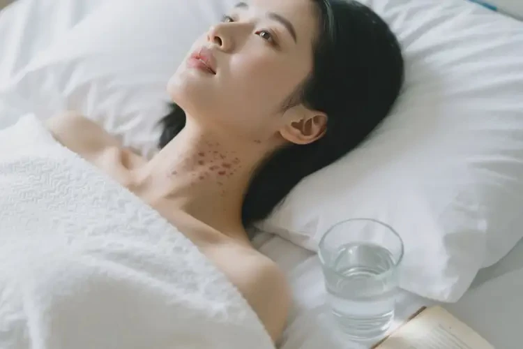 女性脖子出濕疹可不可以徹底自愈(圖3)