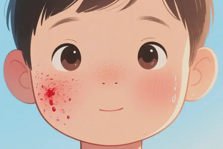 少兒面部起濕疹不管它會自己自愈嗎(圖4)