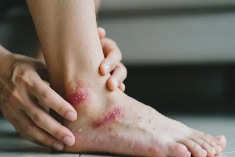 男人腳上出現(xiàn)濕疹不管它會自己自愈嗎(圖2)