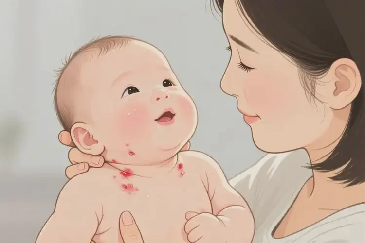 嬰幼兒脖子上起濕疹能靠自己自愈嗎(圖2)