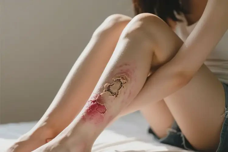 女生小腿上有濕疹能靠自己自愈嗎(圖1)