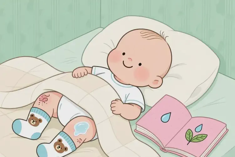 宝宝小腿偶尔起湿疹不管它会自己好吗(图2)