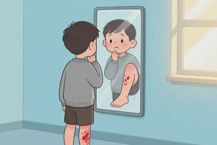 小学生小腿出现湿疹不管它会自己痊愈吗(图1)