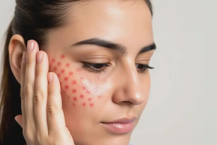 青年人臉上起濕疹不管它會(huì)自己好嗎(圖1)