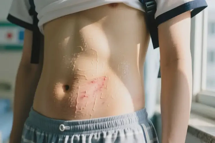 大學(xué)生肚子上長濕疹能不能徹底自愈(圖1)