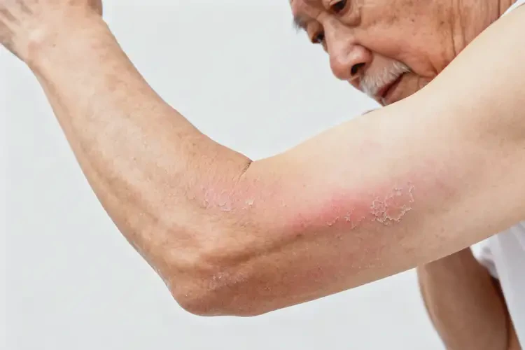 老人手臂起濕疹不管它會(huì)自己自愈嗎(圖4)