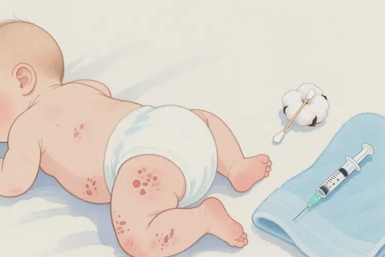 新生兒屁股有濕疹不管它會自己自愈嗎(圖1)