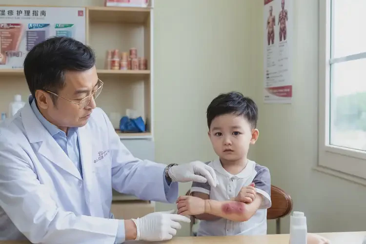 幼兒手臂上出現(xiàn)濕疹不管它會(huì)自己好嗎(圖2)