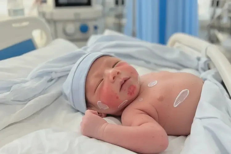 新生兒臉上有濕疹能靠自己自愈嗎(圖2)