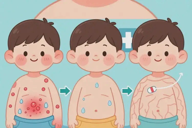 少兒肚子上出濕疹可以徹底自愈嗎(圖3)