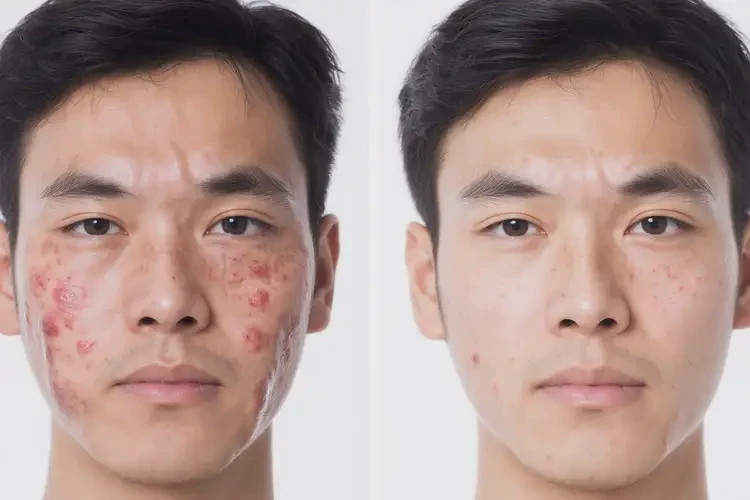 男生面部偶尔起湿疹不管它会自己痊愈吗(图2)