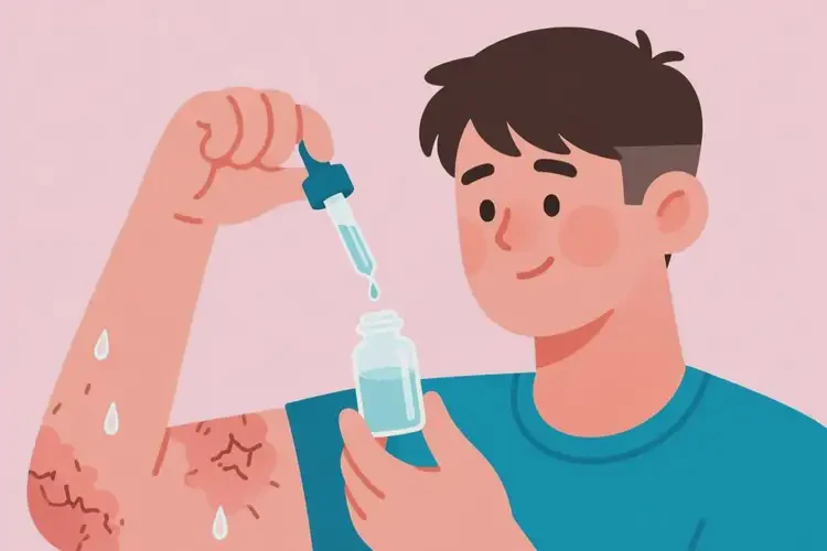 男生手臂長濕疹能夠徹底治愈嗎(圖1)